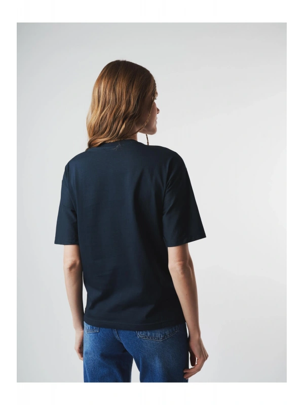 Kadın Baskılı Kısa Kol T-Shirt cty-abr-7143