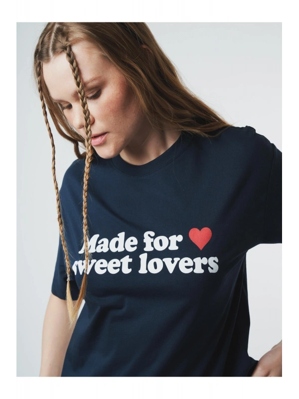 Kadın Baskılı Kısa Kol T-Shirt cty-abr-7143