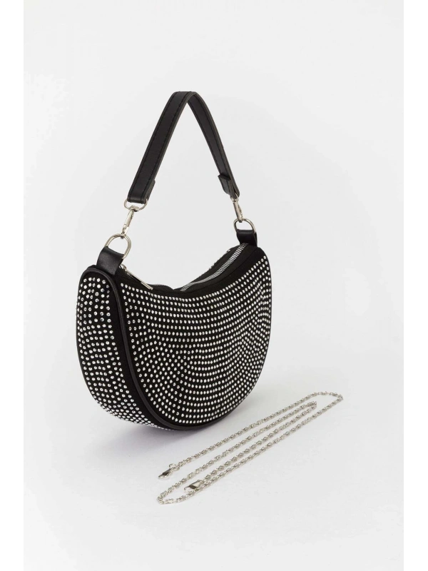 Oval Baget Taşlı Çanta cty-lbn-6440