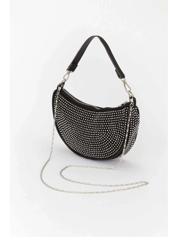 Oval Baget Taşlı Çanta cty-lbn-6440