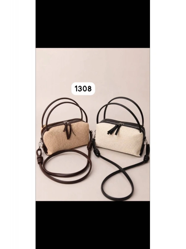 Kadın Hasır Örme Çapraz ve Omuz Çantası cty-lbn-1308