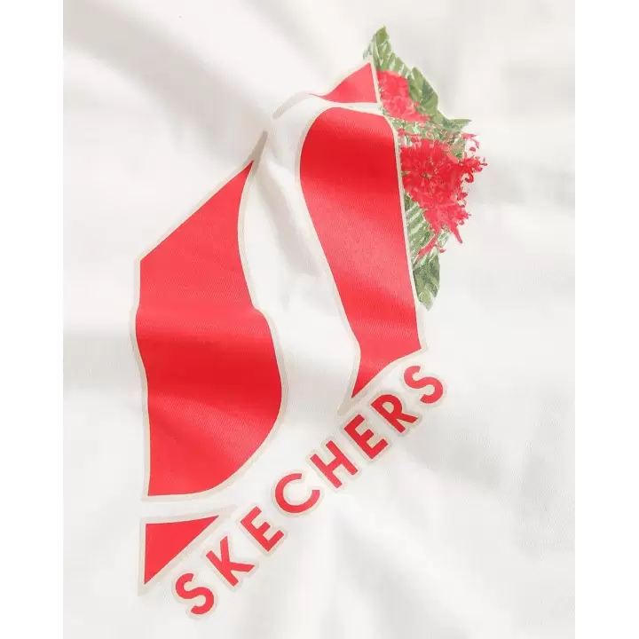 Skechers W Graphic Tee Puff Print Crew Neck Kadın Tişört