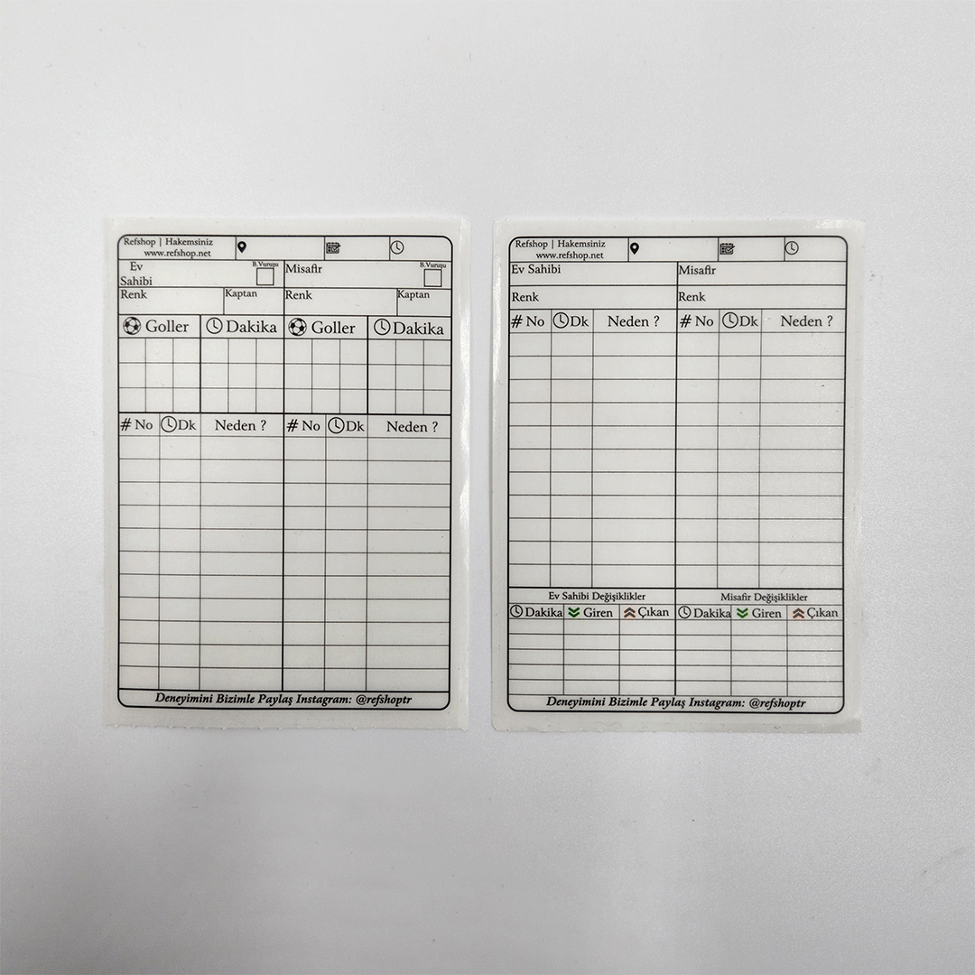 Yellow Red Card Label Pack