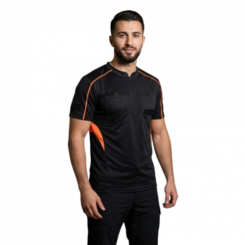 Siyah İL-ADAY Hakem Forması (Kısa Kol)