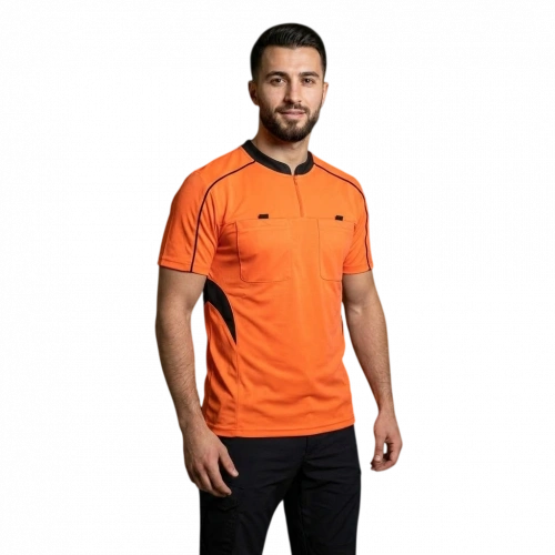 Turuncu İL-ADAY Hakem Forması (Kısa Kol)