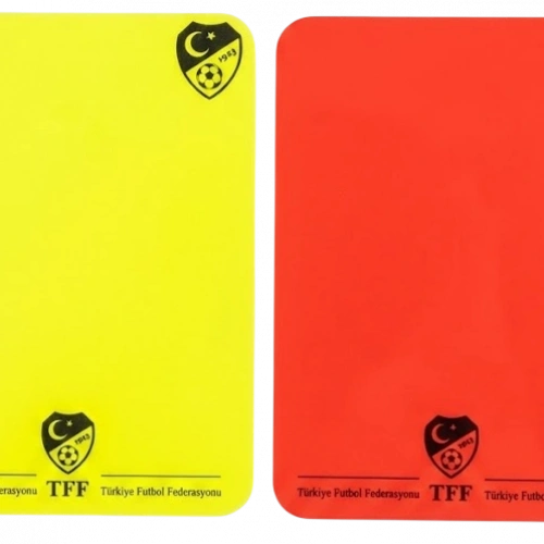 Sarı Kırmızı Kart, Hakem Kartı, TFF Baskılı, Parlak 11x8cm
