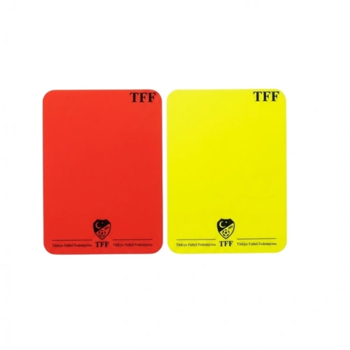 Sarı Kırmızı Kart, Hakem Kartı, TFF Baskılı, Parlak Renkler- 11x8cm