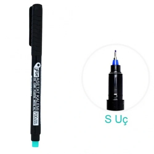 Asetat Kalem Siyah S Uç, Pin Asetat Kalem Siyah S 700