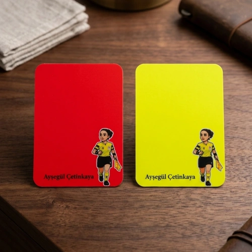 Kişiye Özel Resimli Hakem Kartı , Resimli Sarı Kırmızı Kart