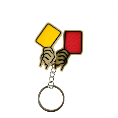 Sarı Kırmızı Kart Anahtarlık 3D