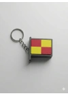 Clicker Hakem Anahtarlık, Bayrak Anahtarlık, Kareli, 4x3cm
