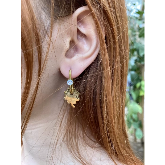 ÇELİK YONCA TAŞLI KÜPE