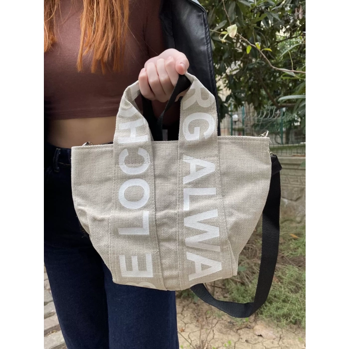 KANVAS YAZI TASARIM ÇANTA