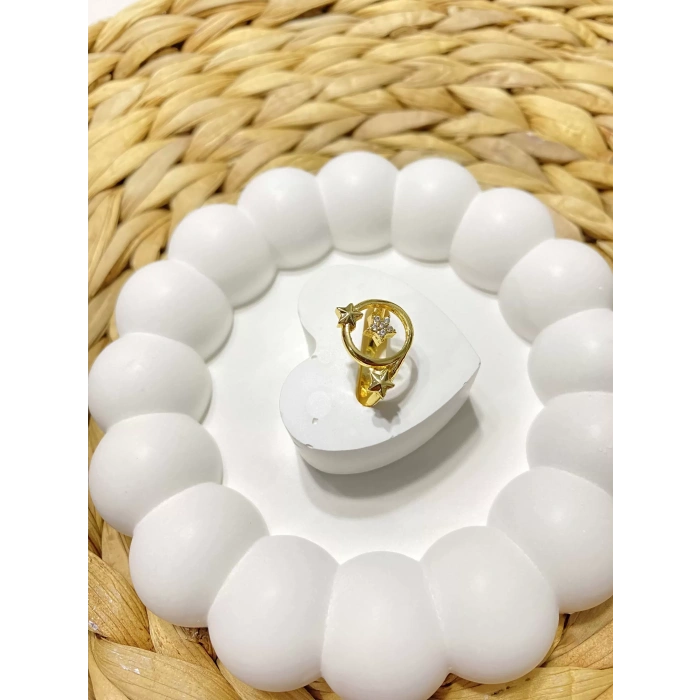 ALTIN RENK YILDIZ FİGÜRLÜ AYARLANABİLİR YÜZÜK