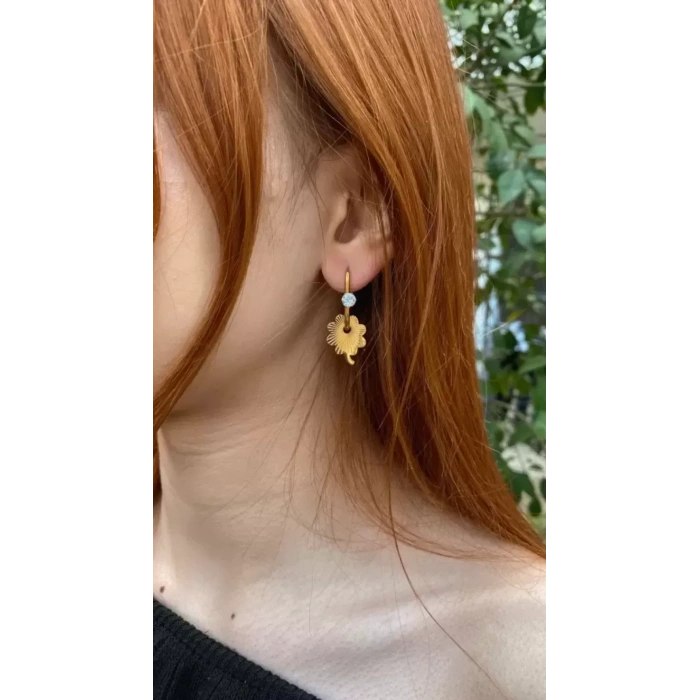 ÇELİK YONCA TAŞLI KÜPE