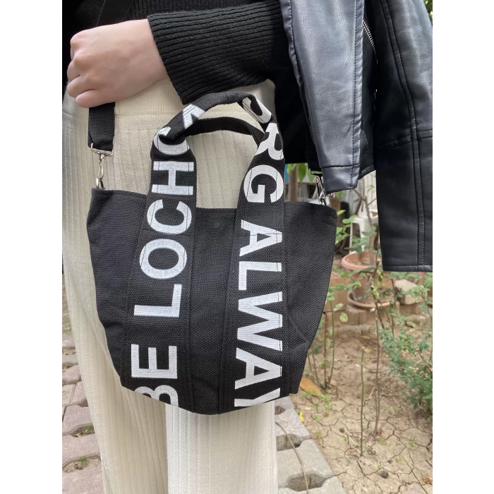 KANVAS YAZI TASARIM ÇANTA