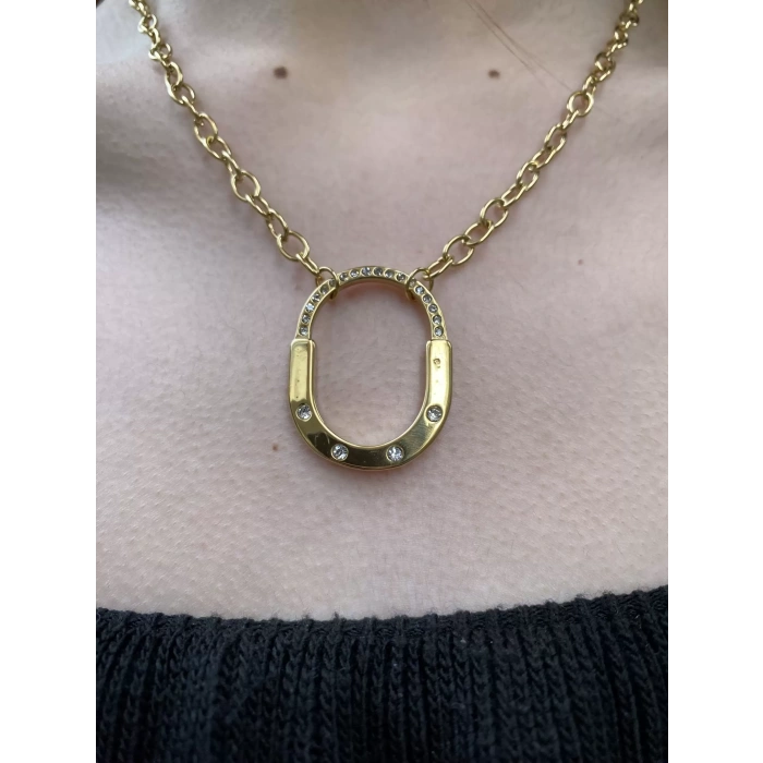 316/L ÇELİK TAŞLI KOLYE (40 + 5 cm)