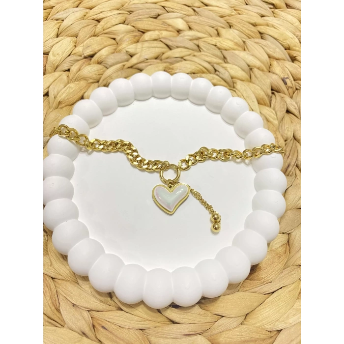 ÇELİK SEDEF KALP BİLEKLİK