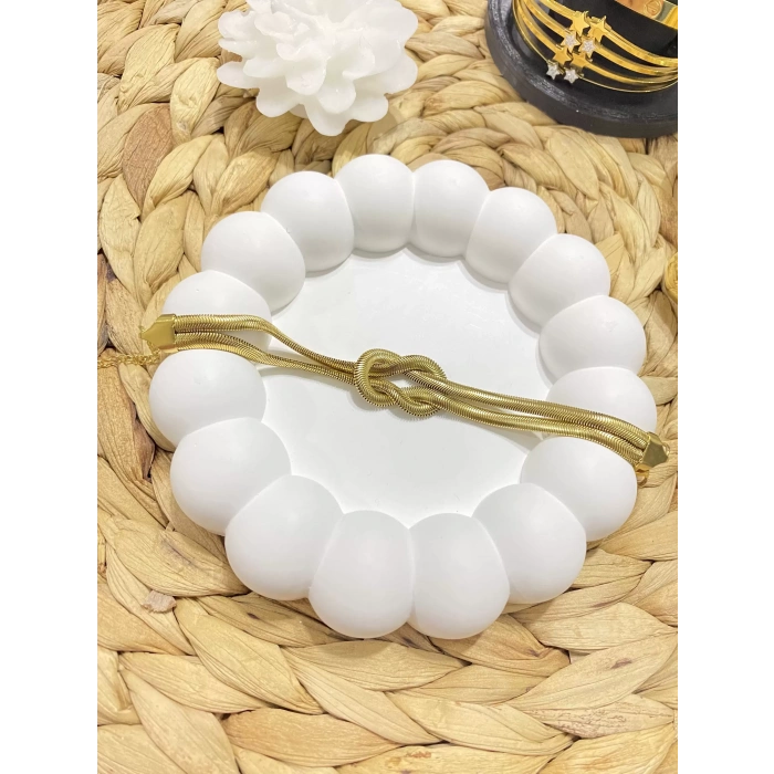 ÇELİK GOLD İTALYAN ZİNCİR DÜĞÜM DETAY BİLEKLİK