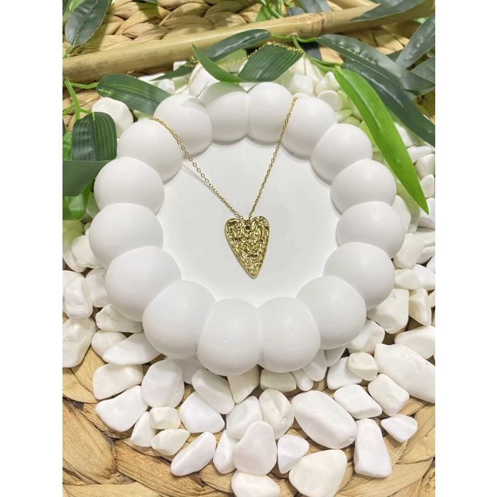 316L ÇELİK KALP FİGÜRLÜ KOLYE (40+5 cm)