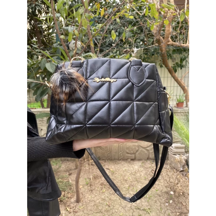 KAPİTONE TASARIM EL KOL ve OMUZ ÇANTASI