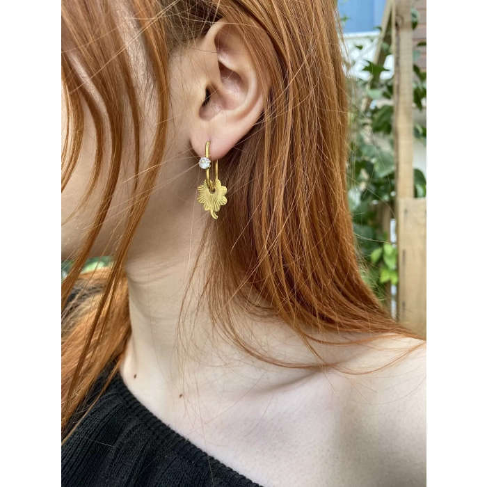 ÇELİK YONCA TAŞLI KÜPE