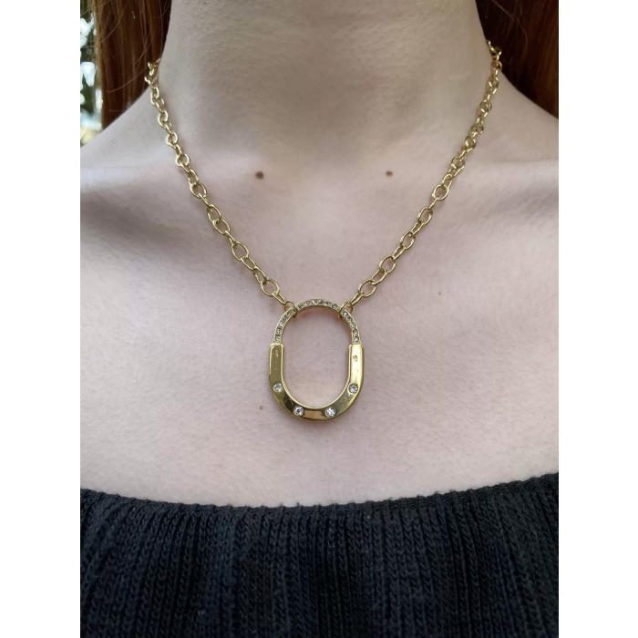 316/L ÇELİK TAŞLI KOLYE (40 + 5 cm)