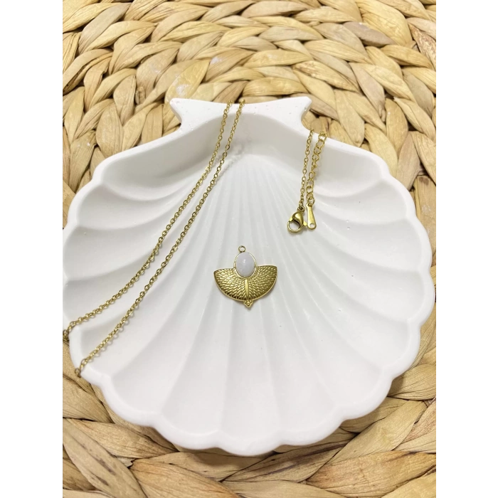 316L ÇELİK YELPAZELİ KOLYE UCU