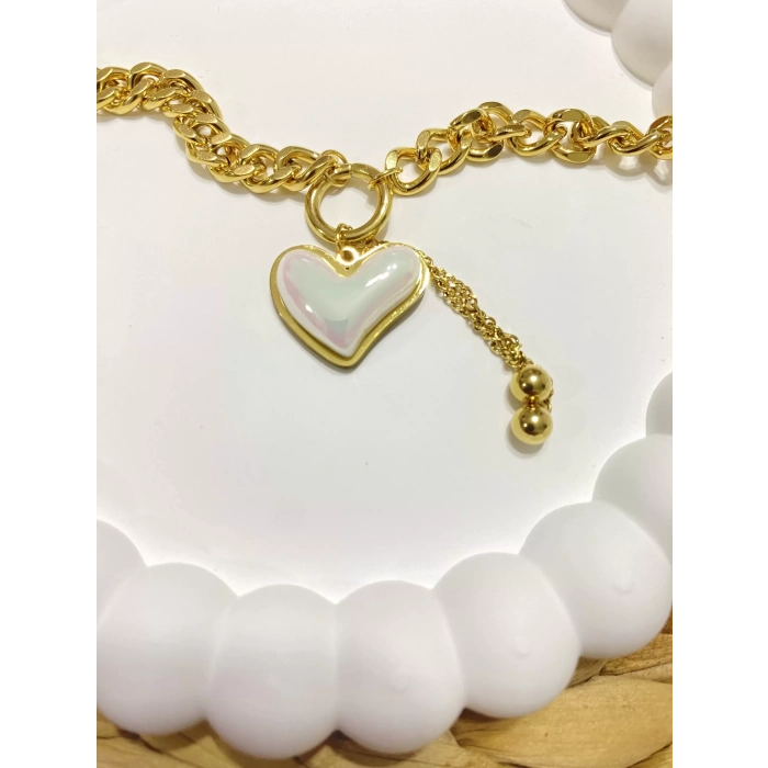 ÇELİK SEDEF KALP BİLEKLİK