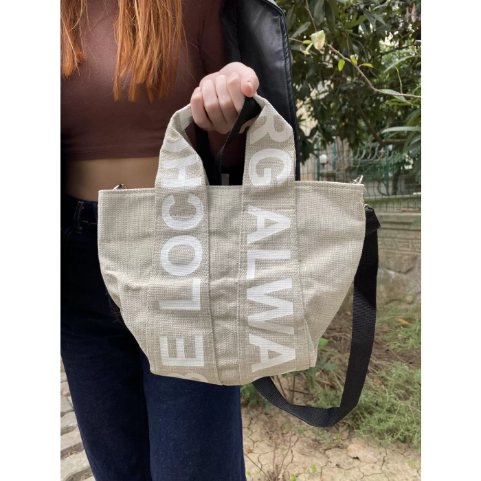 KANVAS YAZI TASARIM ÇANTA