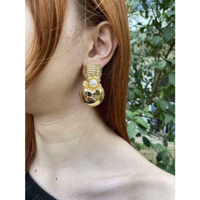 İTHAL LUX İNCİ  ÇİÇEKLİ KÜPE