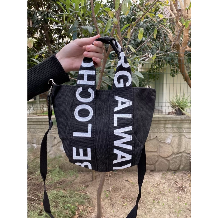 KANVAS YAZI TASARIM ÇANTA