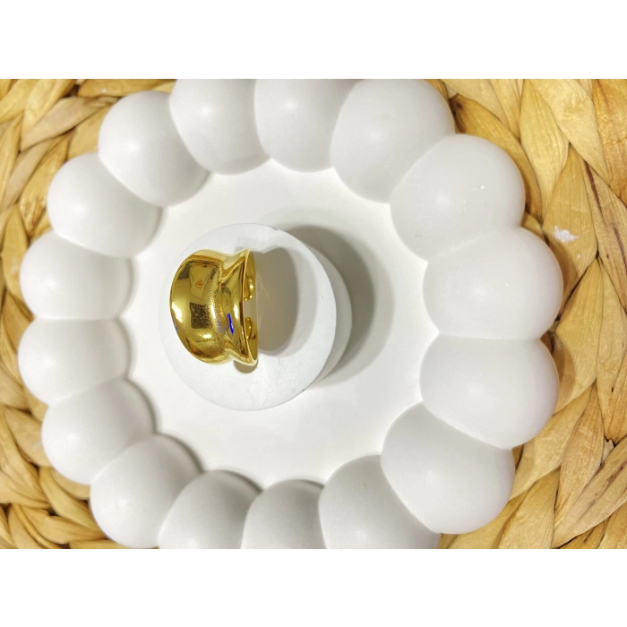 ALTIN RENK AYARLANABİLİR ÇELİK YÜZÜK