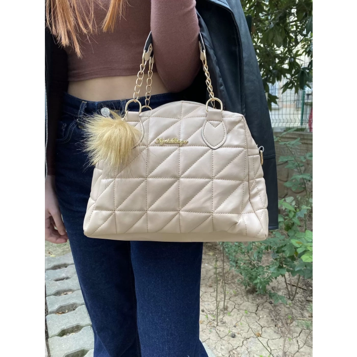 KAPİTONE TASARIM EL KOL ve OMUZ ÇANTASI