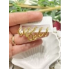 ÇELİK ALTIN RENK 6LI YILDIZ DETAYLI KÜPE SET