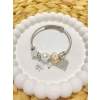 ÇELİK GÜMÜŞ RENK PEMBE PANDORA BİLEKLİK