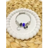 ÇELİK GÜMÜŞ RENK MAVİ PANDORA BİLEKLİK