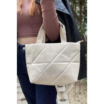 KAPİTONE FERMUARLI KADIN EL ve OMUZ ÇANTASI