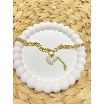 ÇELİK SEDEF KALP BİLEKLİK