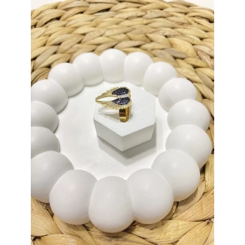 ÇELİK ALTIN RENK KANAT FİGÜRLÜ AYARLANABİLİR YÜZÜK