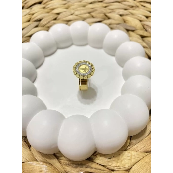 ÇELİK ALTIN RENK TUĞRA FİGÜRLÜ AYARLANABİLİR YÜZÜK