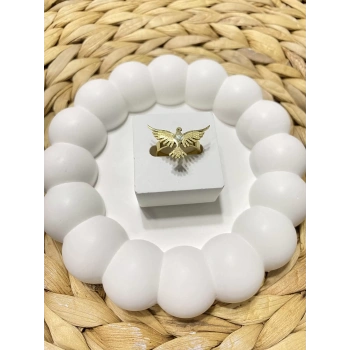 ÇELİK ALTIN RENK KUŞ FİGÜRLÜ AYARLANABİLİR YÜZÜK