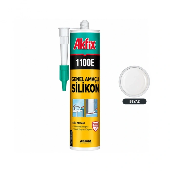 Akfix Genel Amaçlı Silikon 280g, Beyaz
