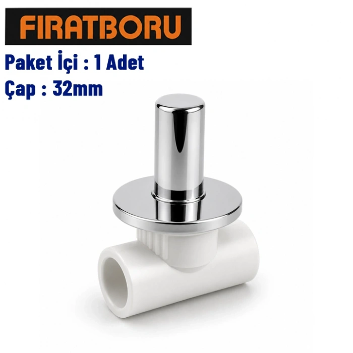 FIRAT Krom Lüx Gizli Vana 32mm, 1 Adet, 7B84032254
