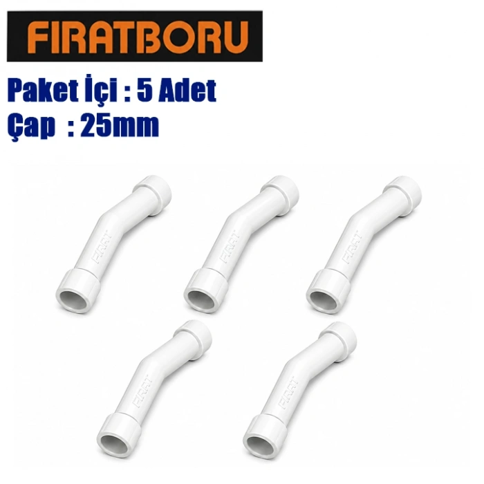 FIRAT Manşonlu Köprü 25mm, Manşonlu Kavis, 5 Adet, 7B00130025
