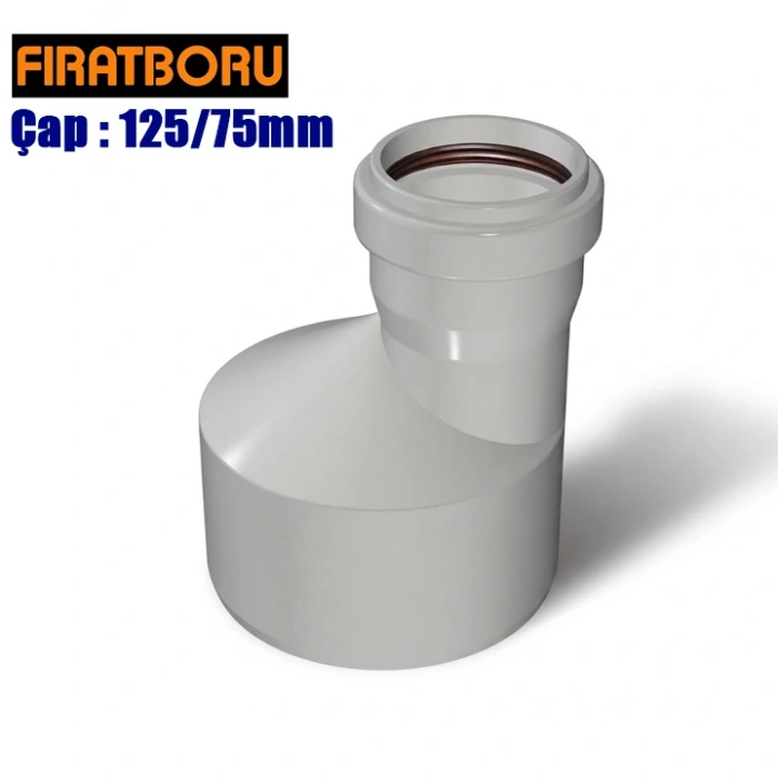 FIRAT PVC Redüksiyon 125/75mm 1 Adet