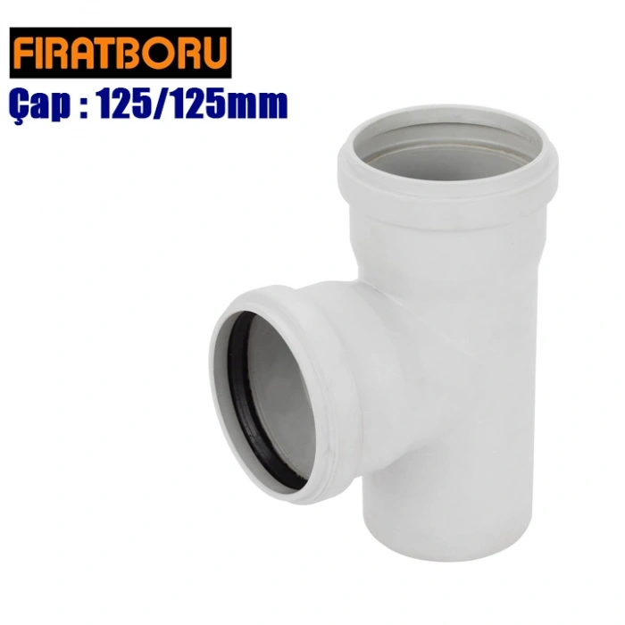 FIRAT PVC TE Çatal 125/125mm, TE Çatal, 1 Adet