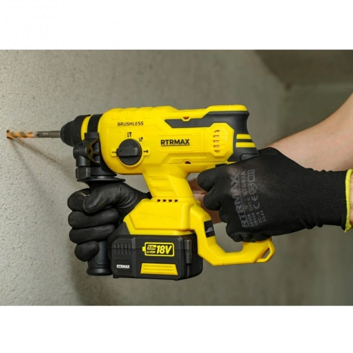 RTRMAX Şarjlı Sds Plus Kırıcı ve Delici Kömürsüz 2.2Jul 22mm 2x4 Ah Çift Akü X-Lion - Akü Dahil