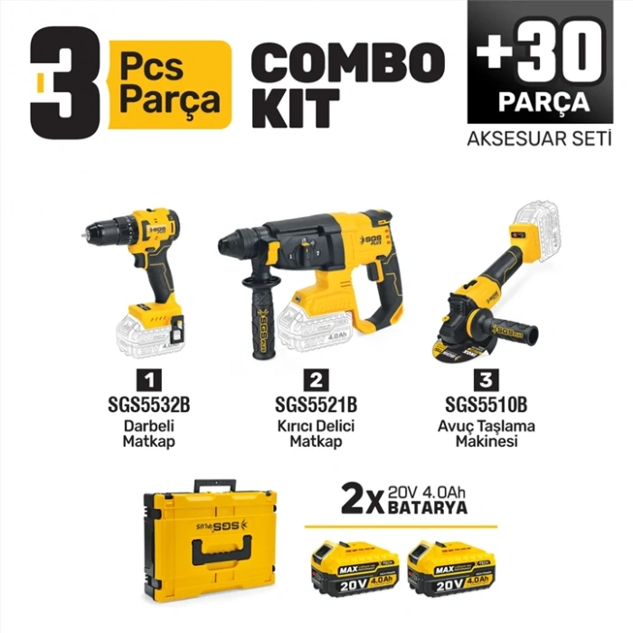 SGS Combo Kit, 3Lü Akülü Set, SGS5450
