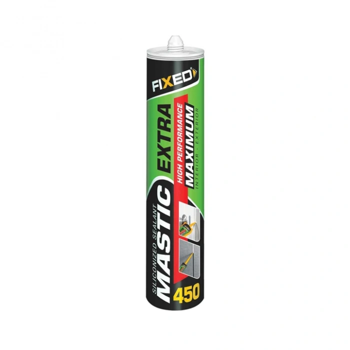 SGS Silikonize Mastic, SGS Fixed Mastic, Beyaz Renk F-450, 450g